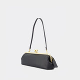 Kisslock Frame 30 Shoulder Bag - Coach - Leather - Black