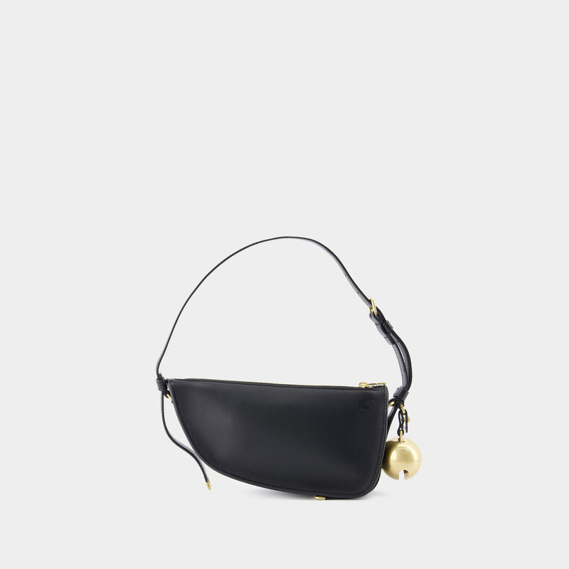 Shield Sling Mini Shoulder Bag - Burberry - Leather - Black