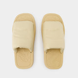 LF Knight Slab Sandals- Burberry - Leather - Beige