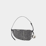 Shield Sling Small Wallet On Chain - Burberry - Cotton - Black