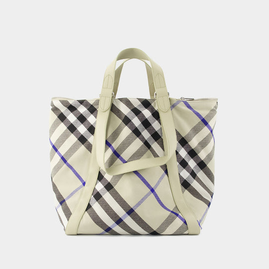 Medium Shopper Bag - Burberry - Synthetic - Neutral