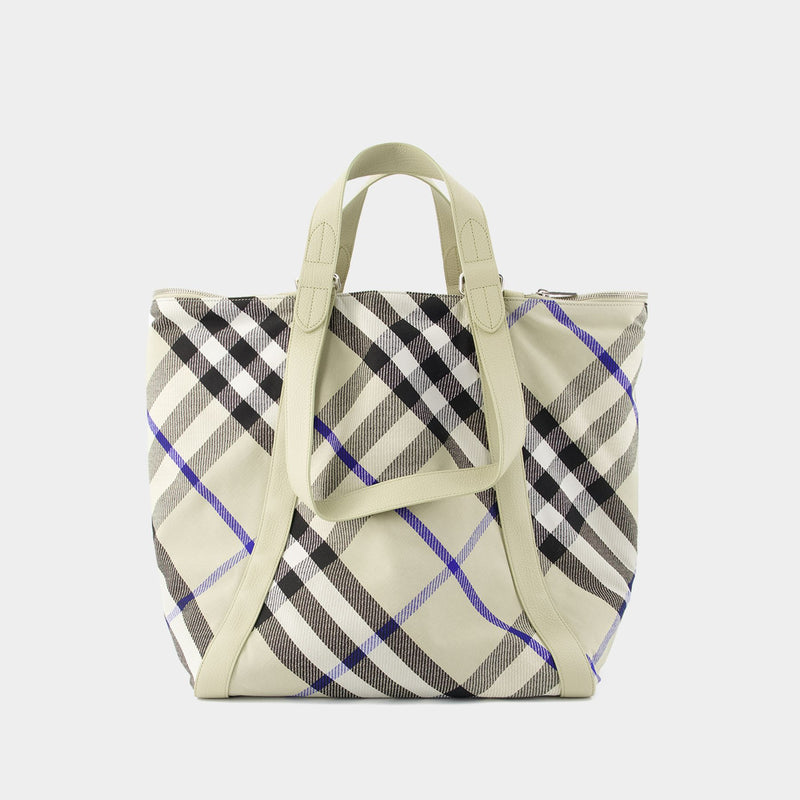 Medium Shopper Bag - Burberry - Synthetic - Neutral