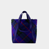 Medium Shopper Bag - Burberry - Synthetic - Blue