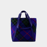 Medium Shopper Bag - Burberry - Synthetic - Blue