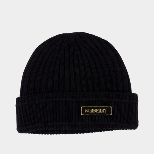 Beanie - Burberry - Wool - Black