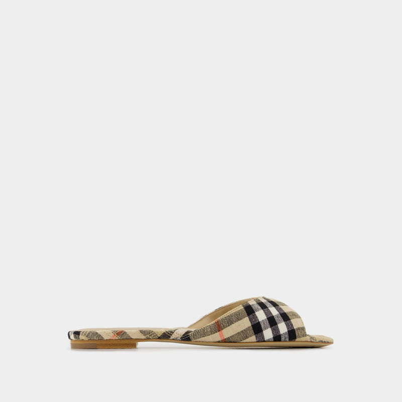 Lf Mews 05 Sandals - Burberry - Linen - Beige