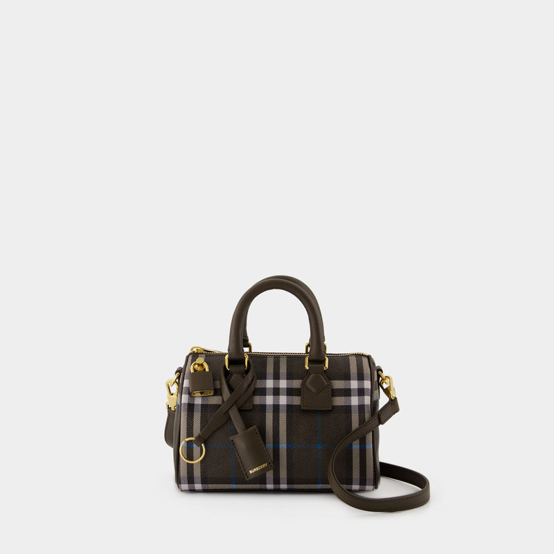 Mini Bowling Purse - Burberry - Cotton - Grey