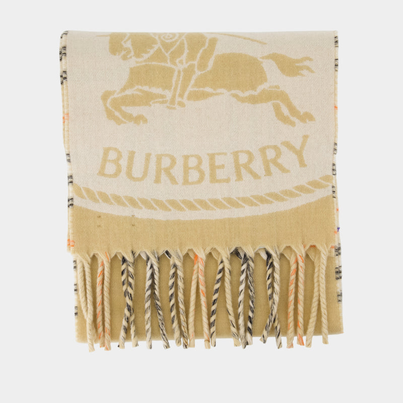 Knight Chck Scarf - Burberry - Wool - Beige