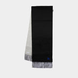 Knight Solid Scarf - Burberry - Wool - Black