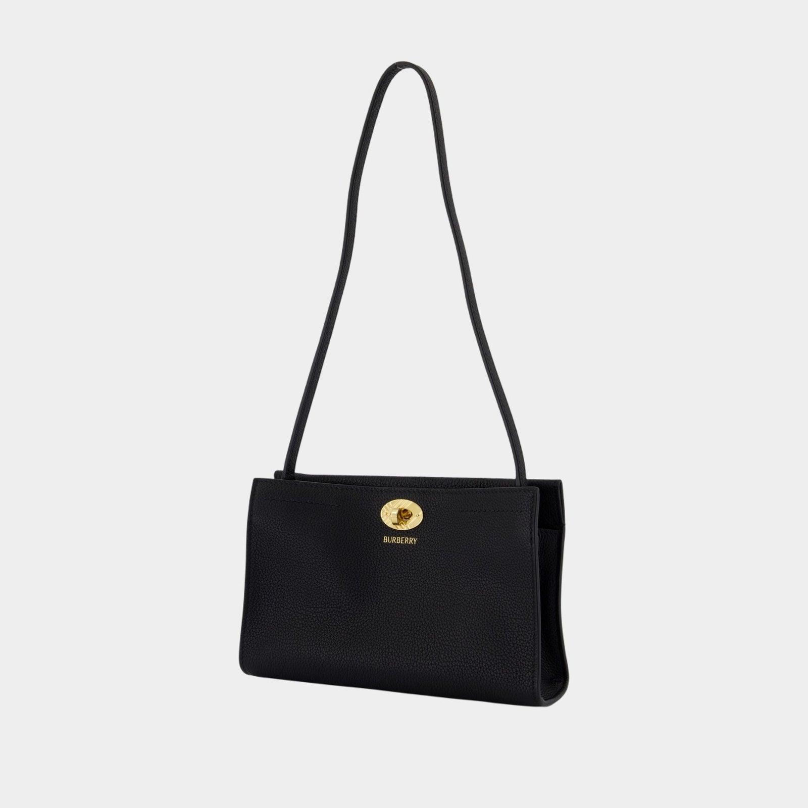 Cotswolds Shoulder Bag - Burberry - Leather - Black