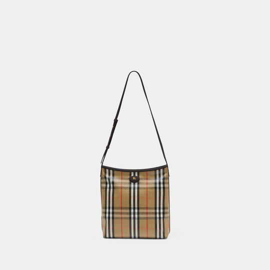 Highlands Small Shoulder Bag - Burberry - Cotton - Beige