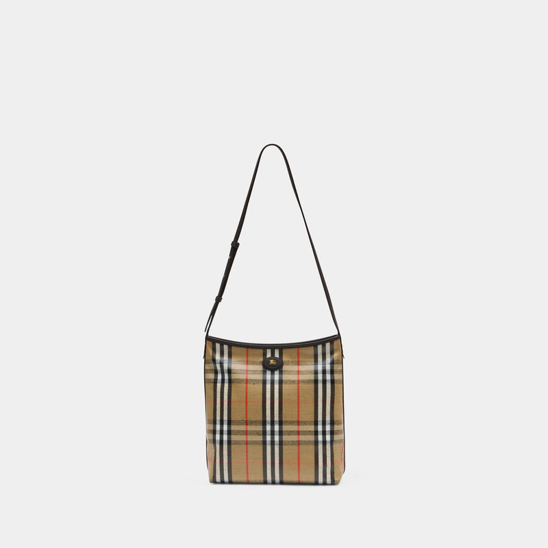 Highlands Small Shoulder Bag - Burberry - Cotton - Beige