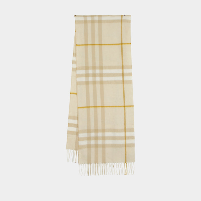 Giant Check Scarf - Burberry - Wool - Beige