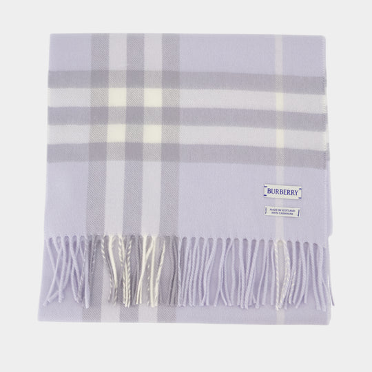 Giant Check Scarf - Burberry - Wool - Grey