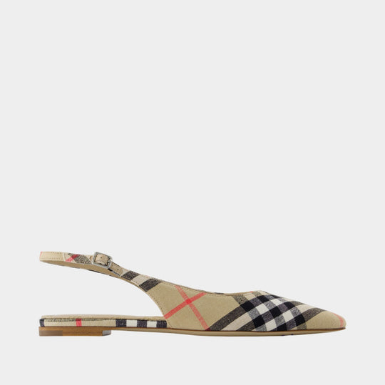 Dame 05 Slingbacks - Burberry - Linen - Beige