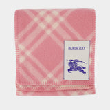 Mu Tri Bar Check Scarf - Burberry - Wool - Pink