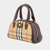 Ll Highlands Mini Bowling Purse - Burberry - Cotton - Beige