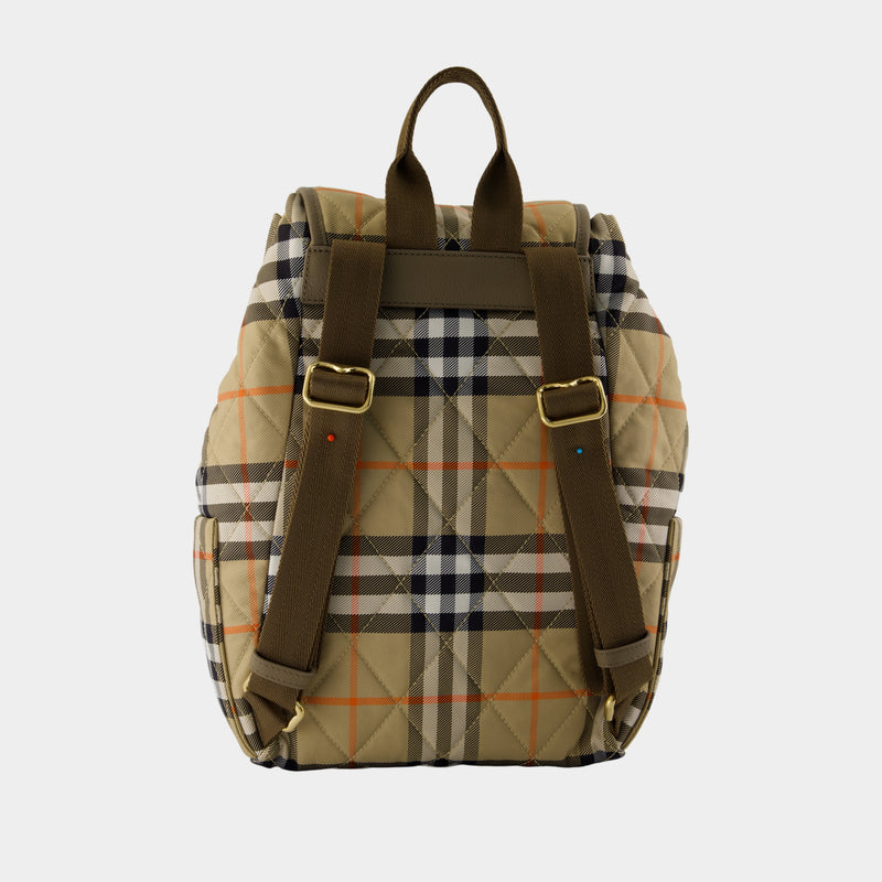 Horseshoe S21 Backpack - Burberry - Nylon - Beige
