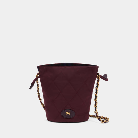 Mini Chain Crossbody - Burberry - Nylon - Burgundy