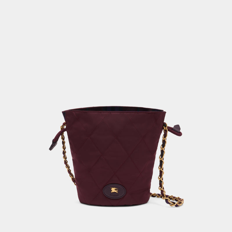 Mini Chain Crossbody - Burberry - Nylon - Burgundy