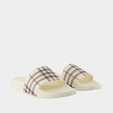 Lf Furley L Check Sandals - Burberry - Synthetic - Beige