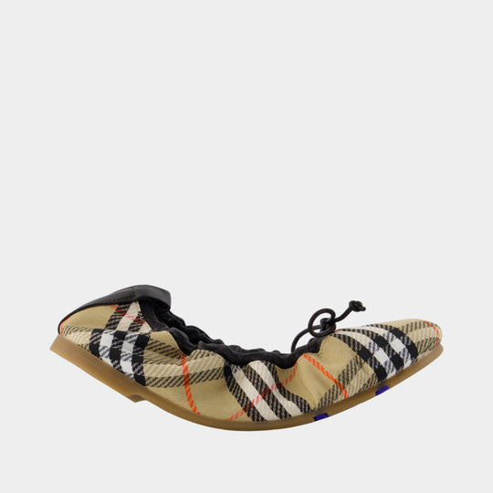 Lf Fawn 05 Check Ballerinas - Burberry - Synthetic - Multicolor