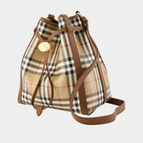 Ll Small Drawstring Crossbody - Burberry - Cotton - Beige