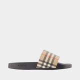Mf New Furley M Chk Sandals - Burberry - Synthetic - Multicolor