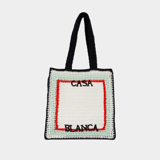Crochet Shopper Bag - Casablanca - Cotton - White