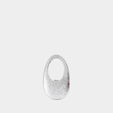 Foil Mini Swipe Bag Purse - Coperni - Leather - Silver