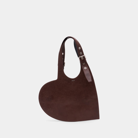 Belt Heart Tote Bag - Coperni - Leather - Brown