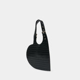 Croco Belt Heart Tote Shoulder Bag - Coperni - Leather - Black