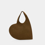 Double Heart Tote Shoulder Bag - Coperni - Leather - Brown