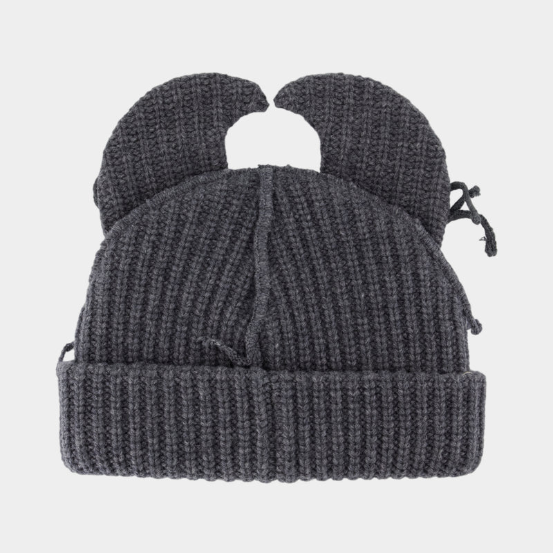 Artisanal Ears Beanie - Charles Jeffrey Loverboy - Cotton - Grey