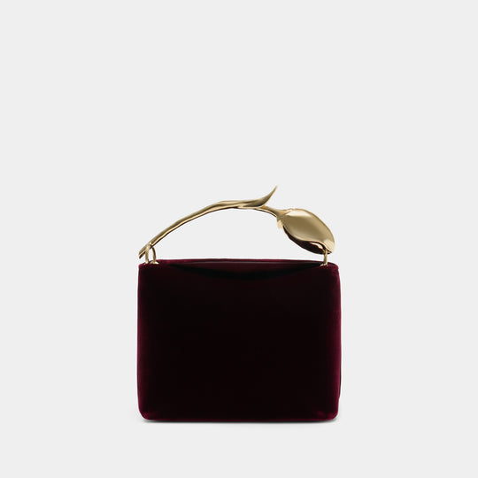 Mini Bloom Bag - ERDEM - Leather - Burgundy