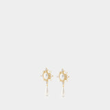 Gold Pearl Droplet Earrings - SELF PORTRAIT - Others - Gold