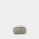 Crystal Lace Detail Clutch - SELF PORTRAIT - Synthetic - Silver