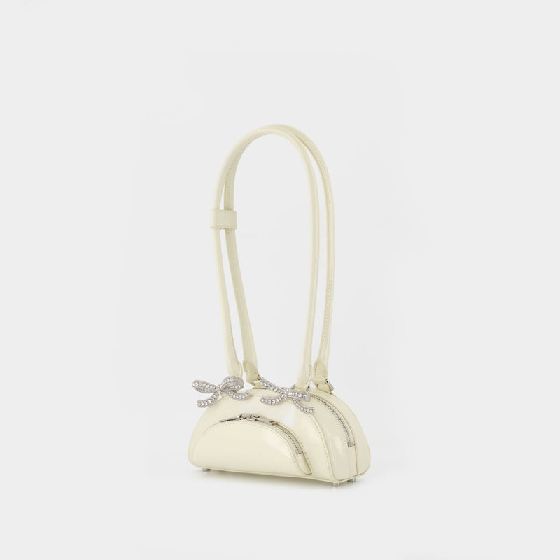 Curved Mini Shoulder Bag - SELF PORTRAIT - Leather - Neutral