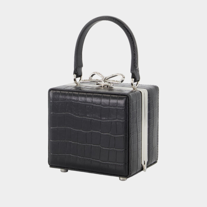 Croco Micro Handbag - SELF PORTRAIT - Leather - Black