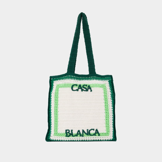 Crochet Shopper Bag - Casablanca - Cotton - Green