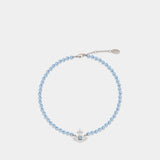 Olympia Pearl Necklace - Vivienne Westwood - Metal - Blue