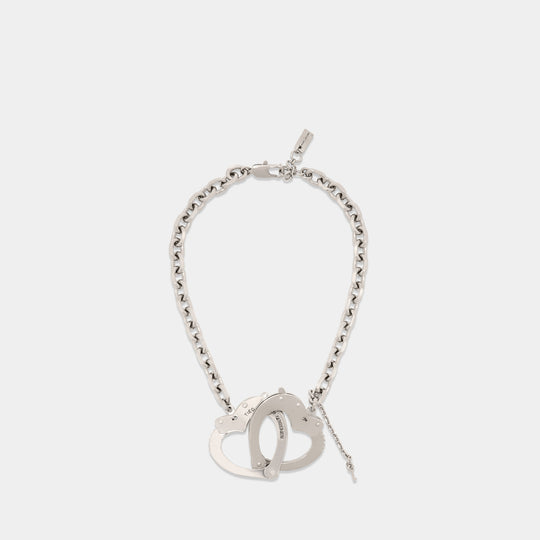 Heart Handcuff Necklace - Marc Jacobs - Brass - Silver