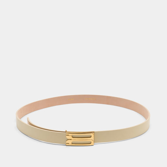 Regular Frame Belt - Victoria Beckham - Leather - Ivory