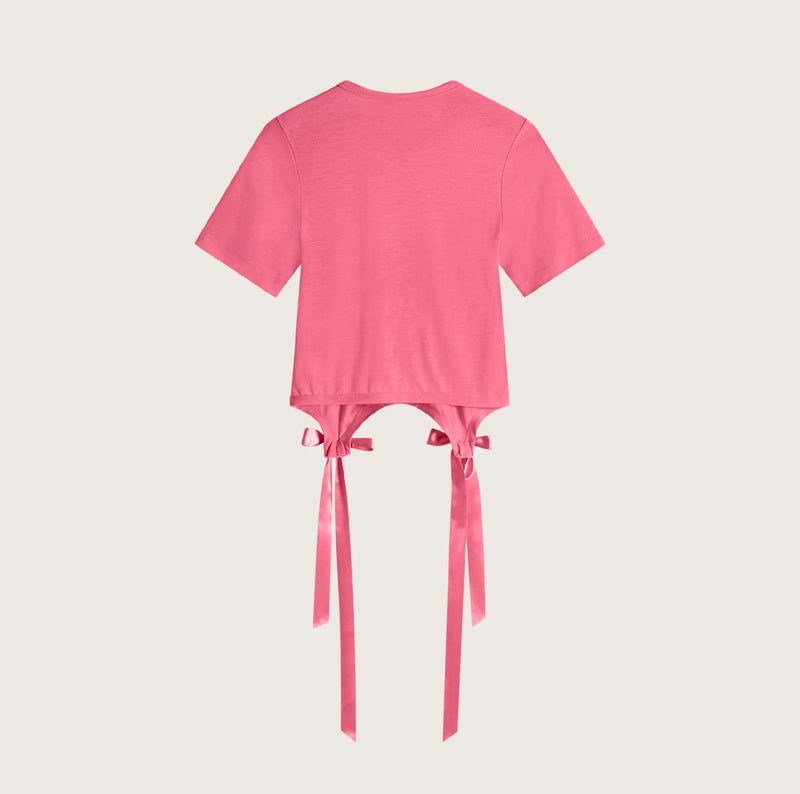 Bow Tails T-Shirt - Simone Rocha - Cotton - Pale Pink