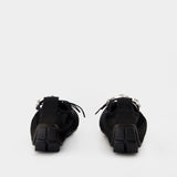 Grip Ballerinas - Simone Rocha - Satin - Black