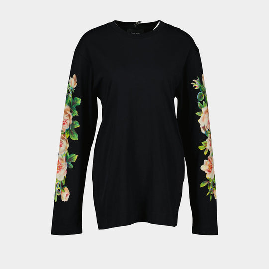 Rose Banquet T Shirt - Simone Rocha - Cotton - Black