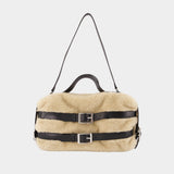 Biker Purse - Simone Rocha - Faux Fur - Beige