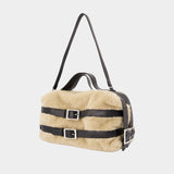 Biker Purse - Simone Rocha - Faux Fur - Beige
