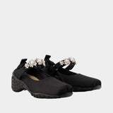 Runner W Turbo Emb Ballerinas  - Simone Rocha - Synthetic - Black