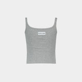 Moon Logo Ribbed Jersey T-Shirt - Marine Serre - Other - Grey